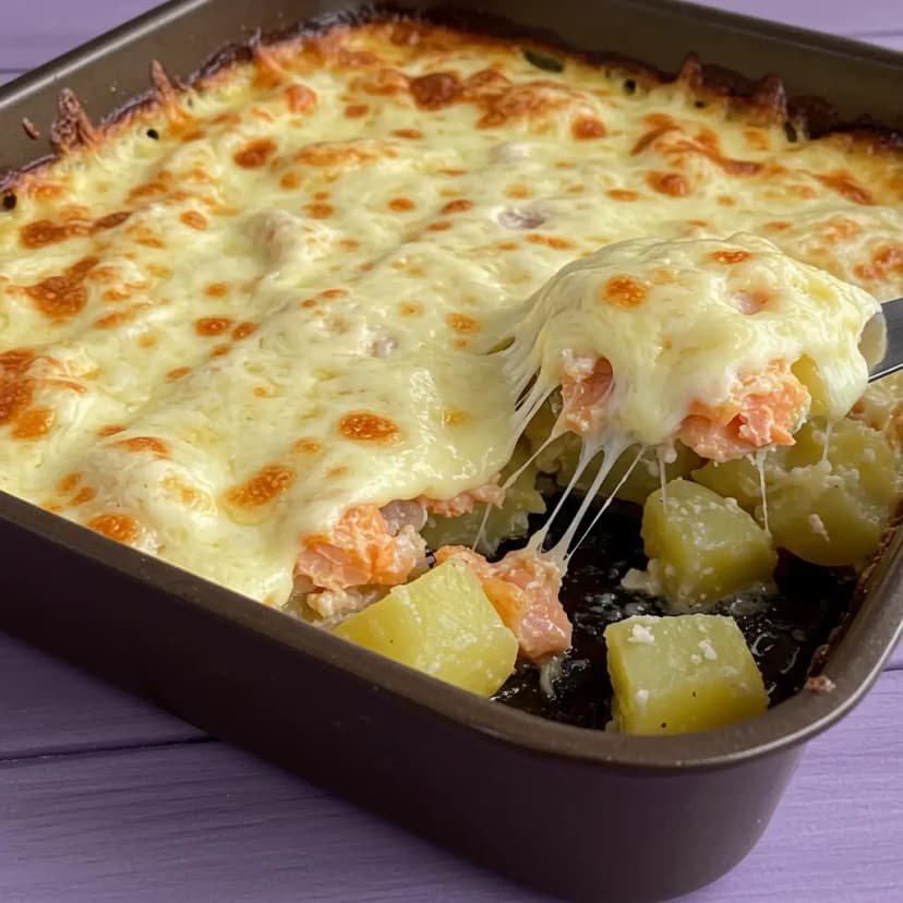 Salmão Grelhado com Molho Branco e Batatas