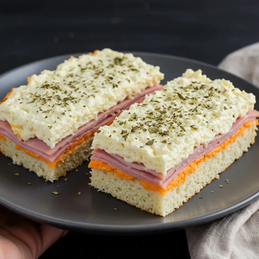 Sanduíche Gratinado de Presunto e Mussarela