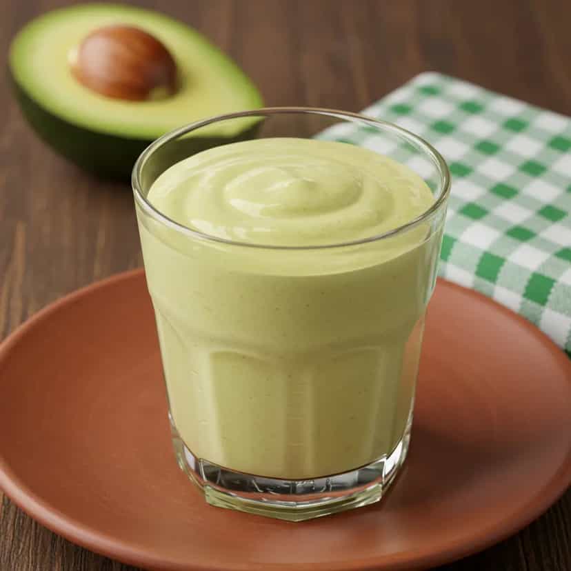 Foto deliciosa de Shake Cremoso de Abacate pronta para servir - Milkshakes