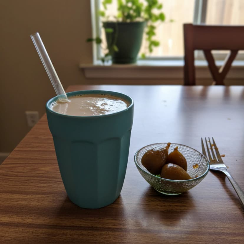 Shake Cremoso de Cappuccino com Figos em Calda