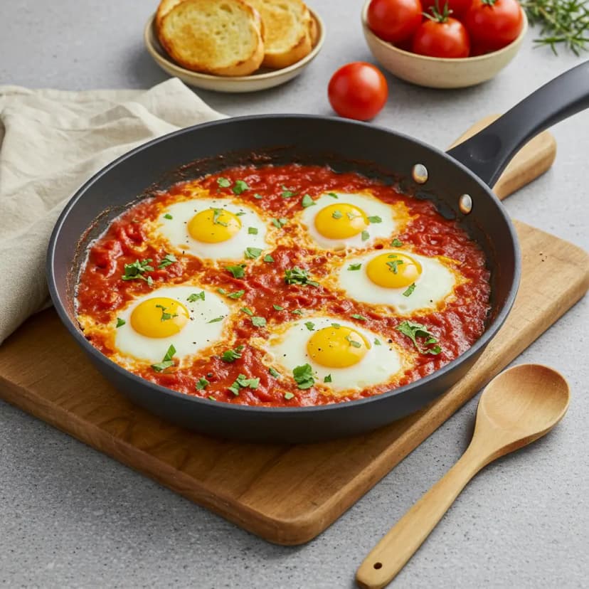 Shakshuka Brasileiro: Ovos Poché em Molho de Tomate