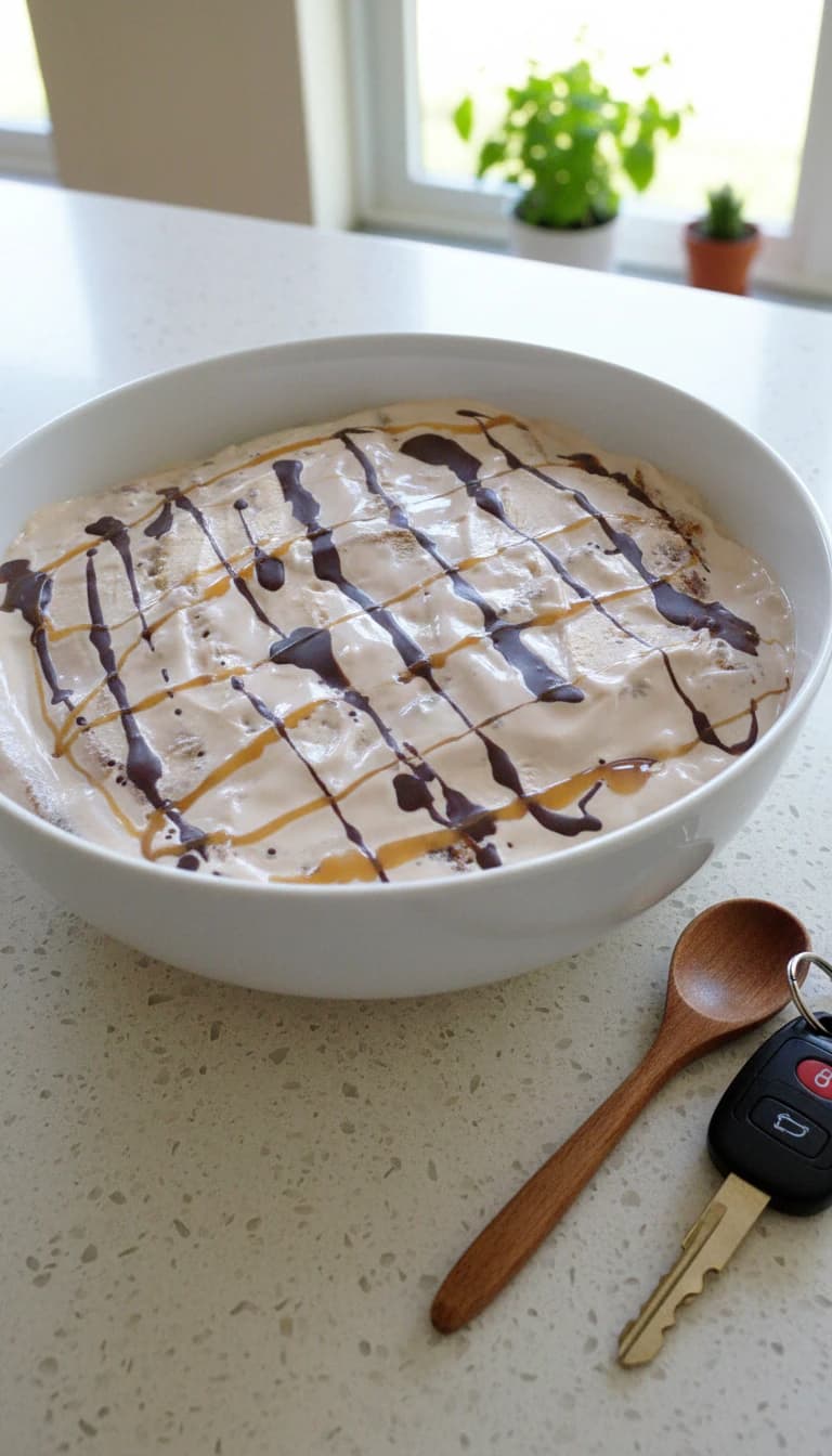 Sobremesa de Panetone com Sorvete e Caldas