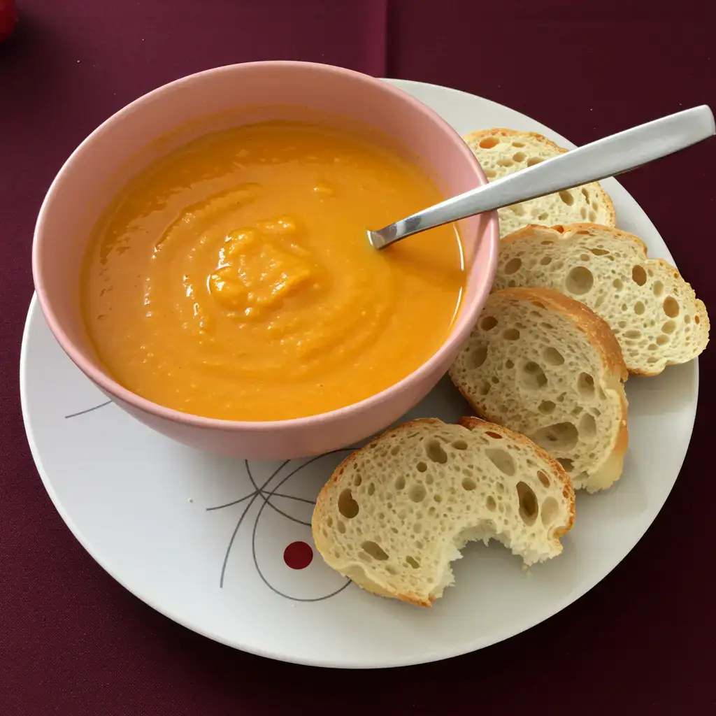 Sopa Cremosa de Mandioquinha com Carne Moída