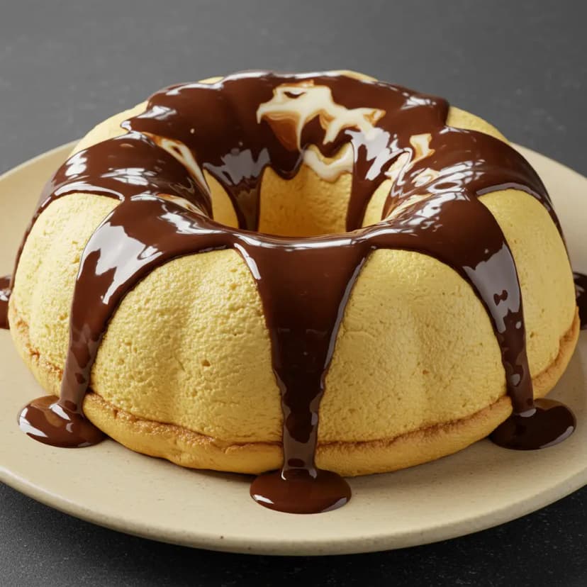 Sorvete de Leite Condensado com Calda de Chocolate