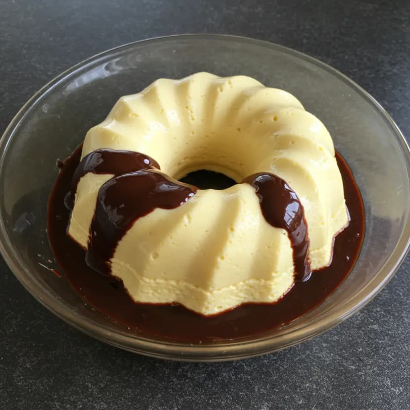 Sorvete de Leite Condensado com Calda de Chocolate