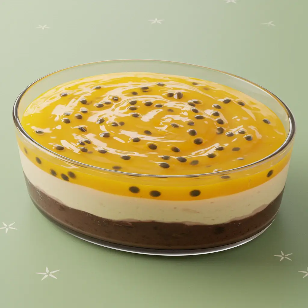 Torta Cremosa de Maracujá com Chocolate