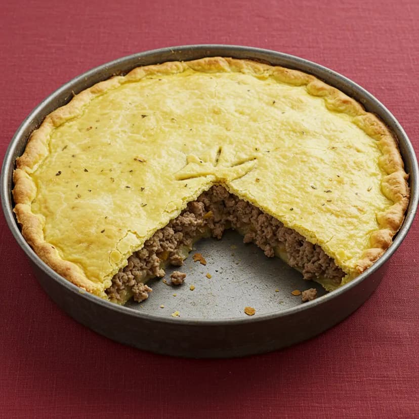 Torta de Carne Moída com Massa de Liquidificador