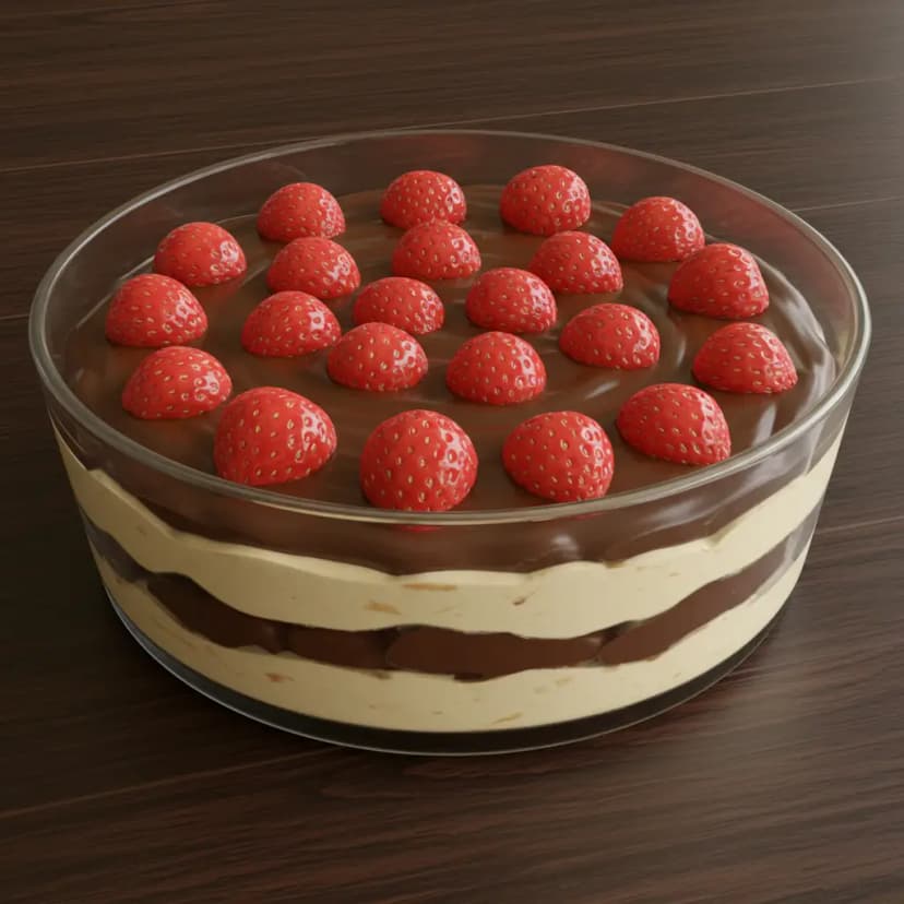 Torta de Morango com Ganache de Chocolate