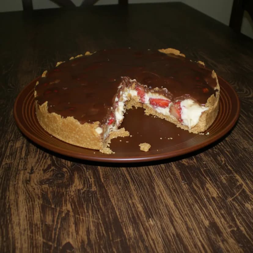 Torta de Morango com Ganache de Chocolate