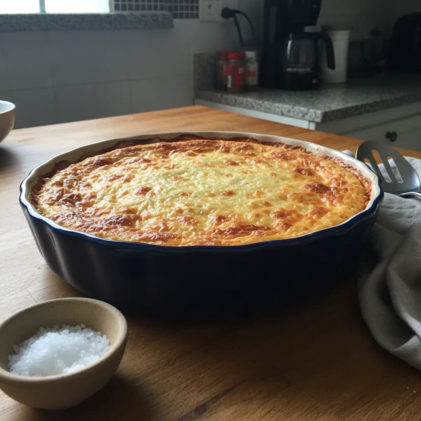 Torta de Pão com Creme de Milho e Frango