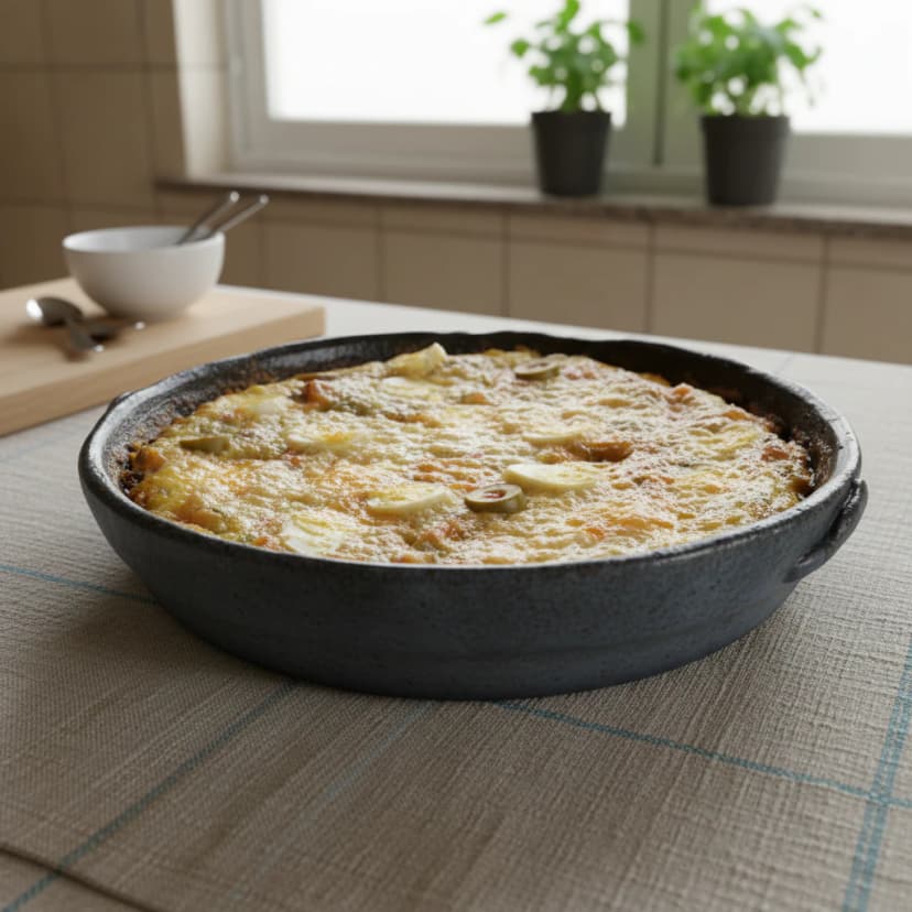 Torta de Repolho com Moqueca e Atum