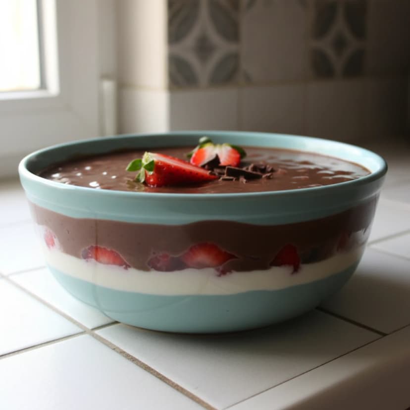 Torta Gelada de Bis e Morangos: Sobremesa Deliciosa