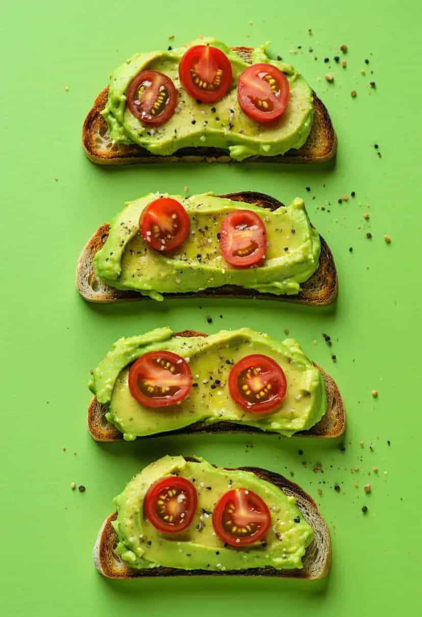 Foto deliciosa de Torrada Vegana de Abacate pronta para servir - Torradas & Toasts